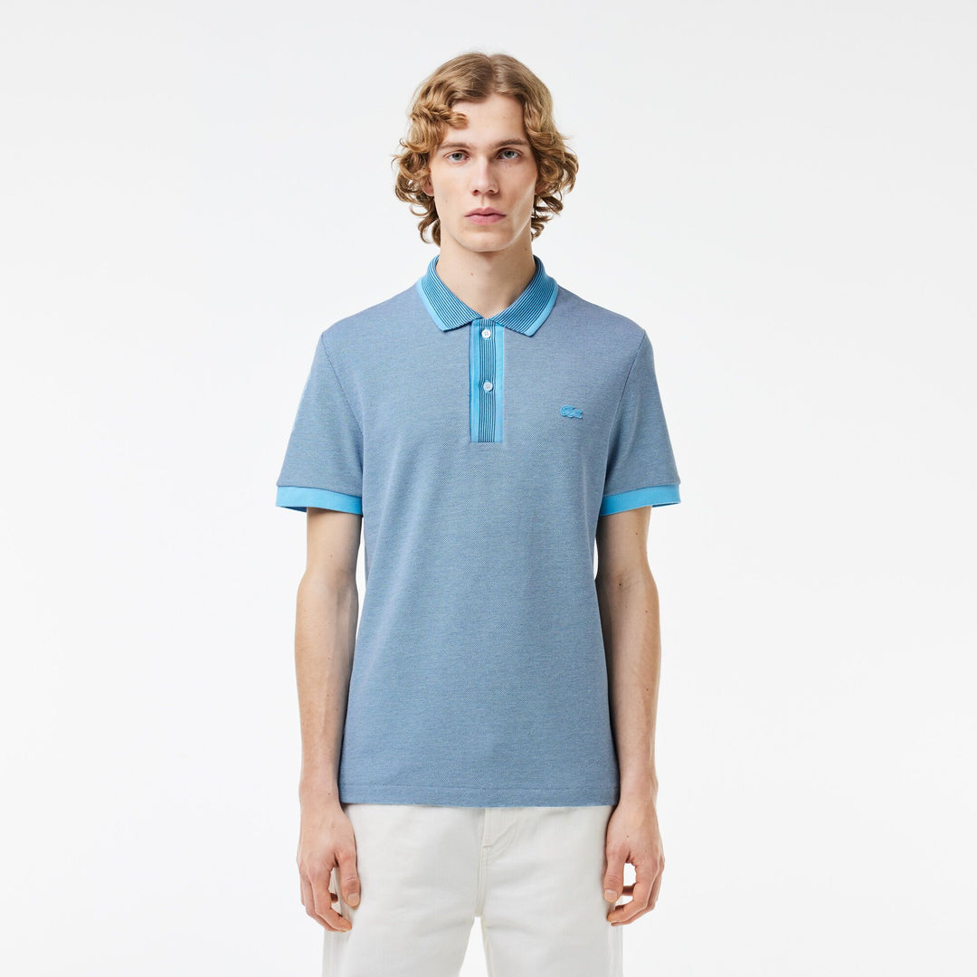 Regular Fit Contrast Caviar Texturized Pique Polo Shirt  - PH7359