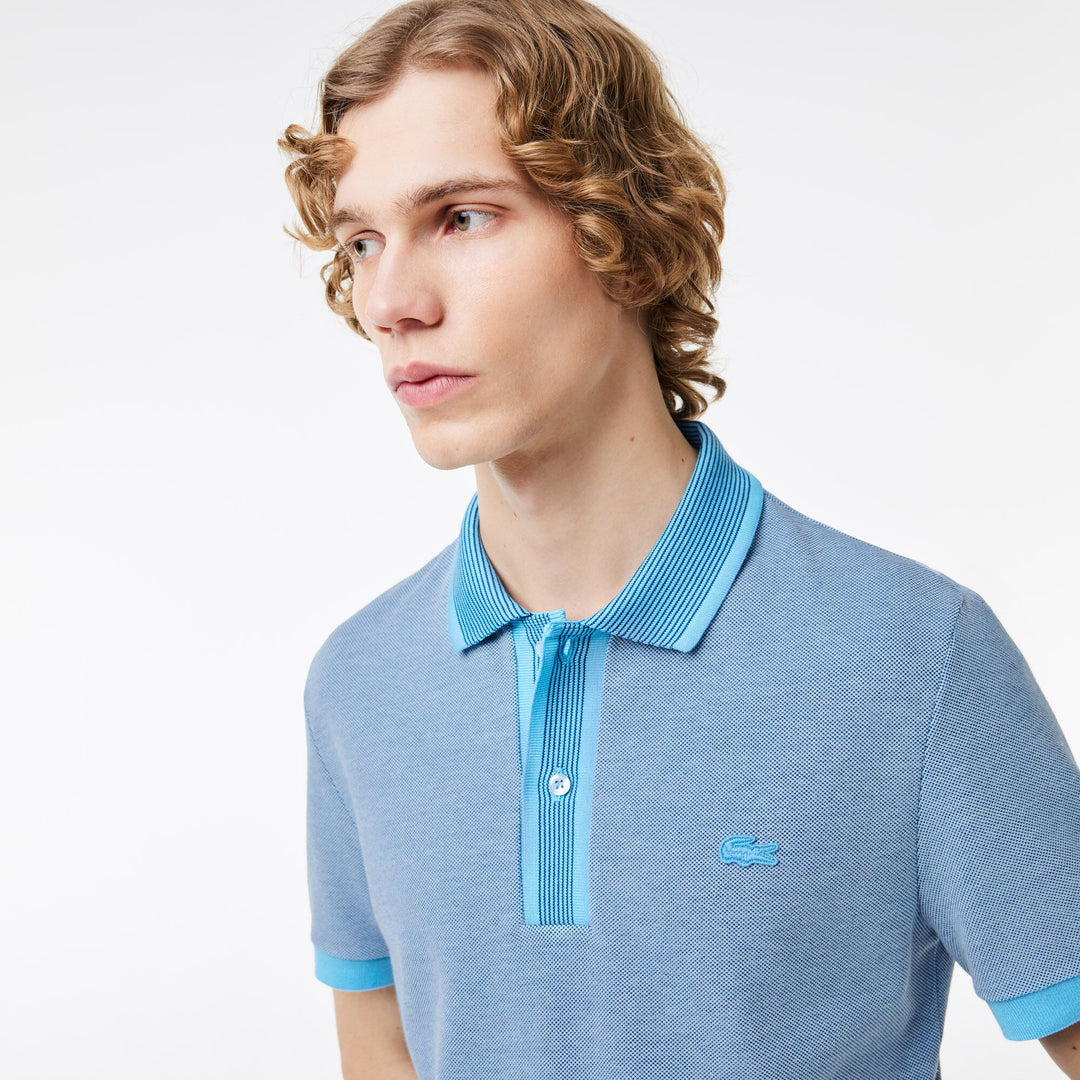 Regular Fit Contrast Caviar Texturized Pique Polo Shirt  - PH7359