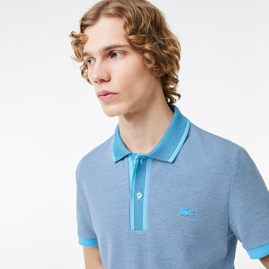 Regular Fit Contrast Caviar Texturized Pique Polo Shirt  - PH7359