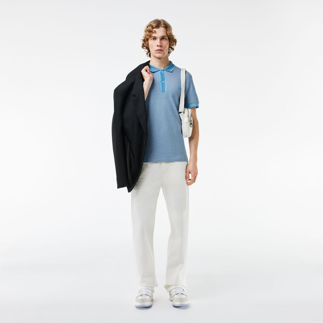 Regular Fit Contrast Caviar Texturized Pique Polo Shirt  - PH7359