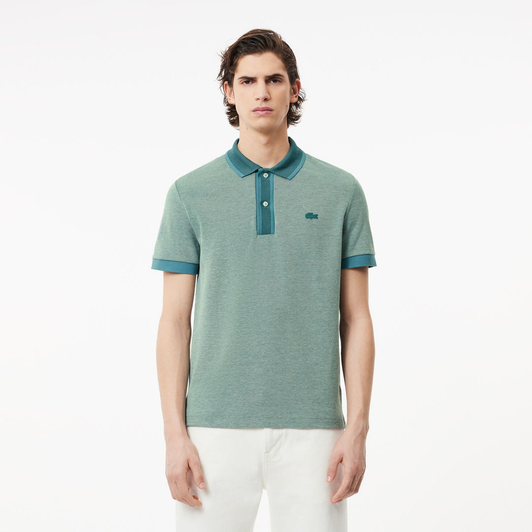 Regular Fit Contrast Caviar Texturized Pique Polo Shirt  - PH7359