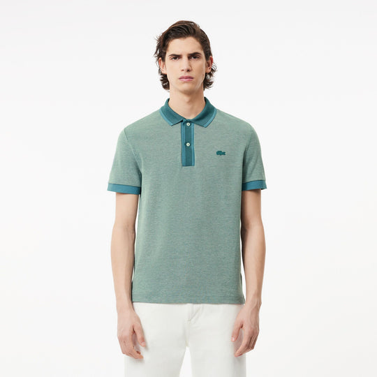 Regular Fit Contrast Caviar Texturized Pique Polo Shirt  - PH7359
