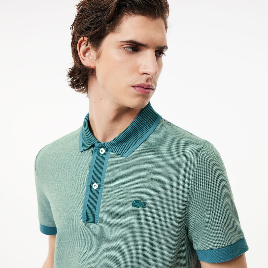 Regular Fit Contrast Caviar Texturized Pique Polo Shirt  - PH7359