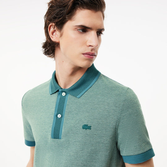 Regular Fit Contrast Caviar Texturized Pique Polo Shirt  - PH7359