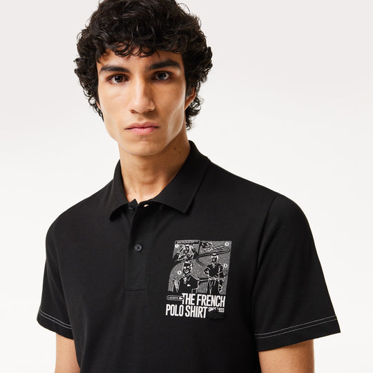 Back and Front Print Lacoste Movement Polo Shirt  - PH7416