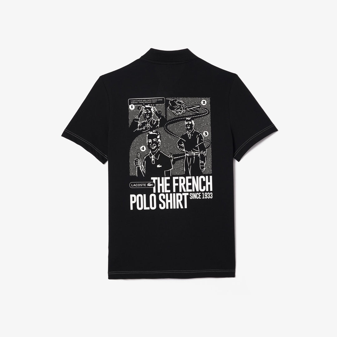 Back and Front Print Lacoste Movement Polo Shirt  - PH7416