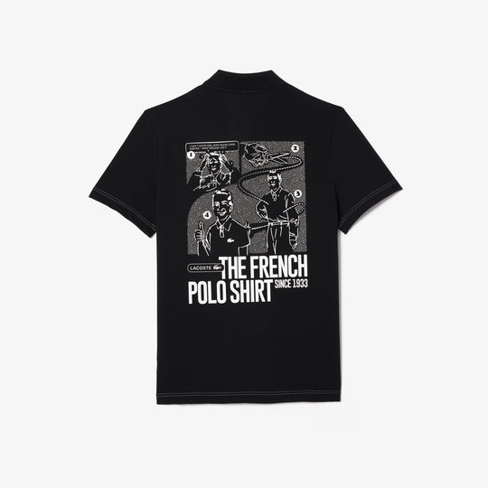 Back and Front Print Lacoste Movement Polo Shirt  - PH7416