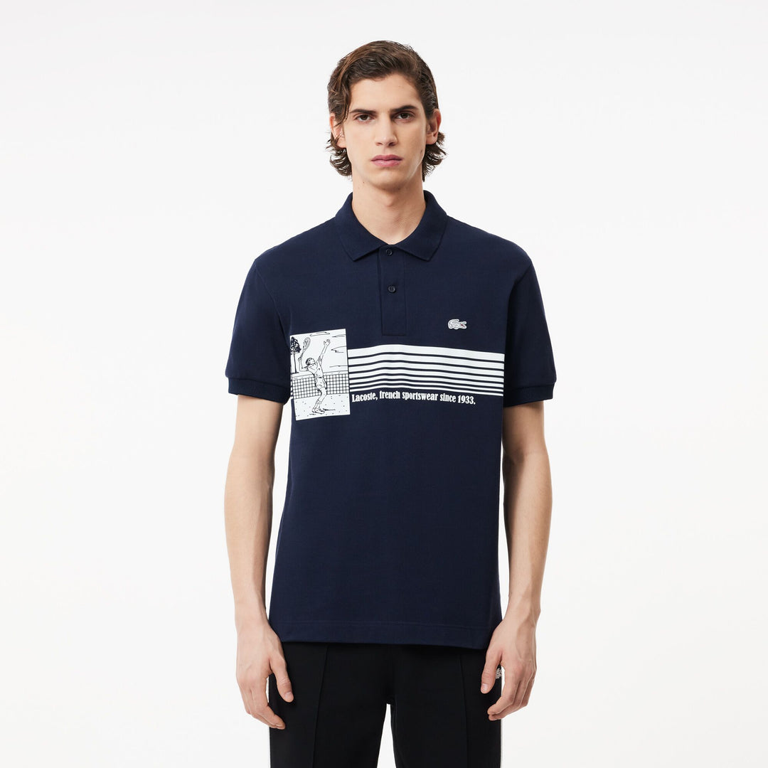 French Made Original L.12.12 Print Polo Shirt   - PH7430