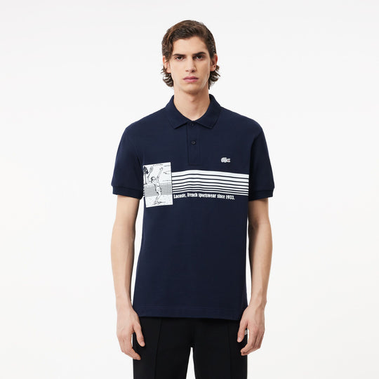French Made Original L.12.12 Print Polo Shirt   - PH7430
