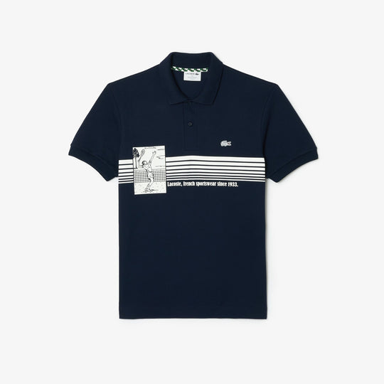 French Made Original L.12.12 Print Polo Shirt   - PH7430