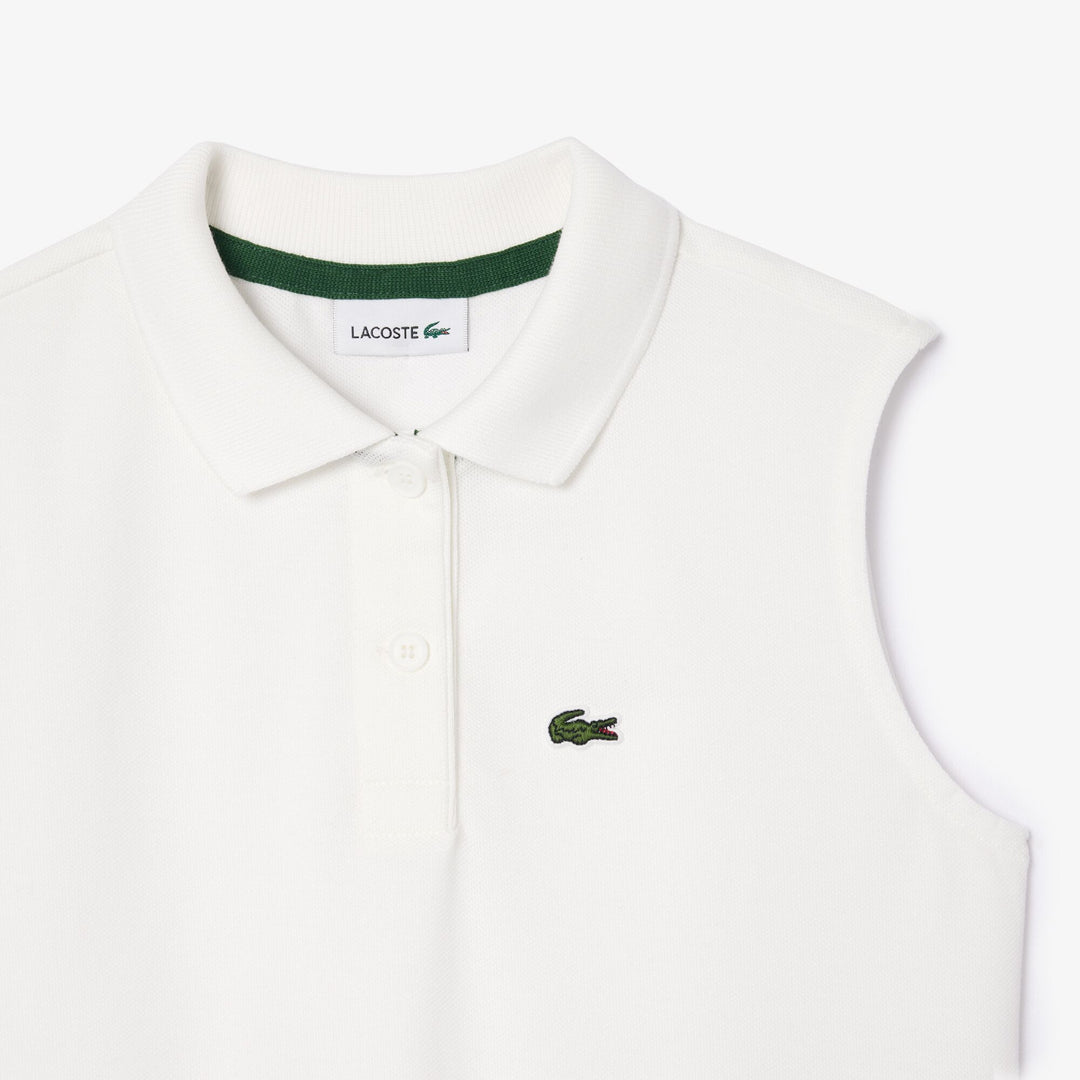 Girls’ Lacoste Cotton Pique Sleeveless Polo Shirt - PJ5262