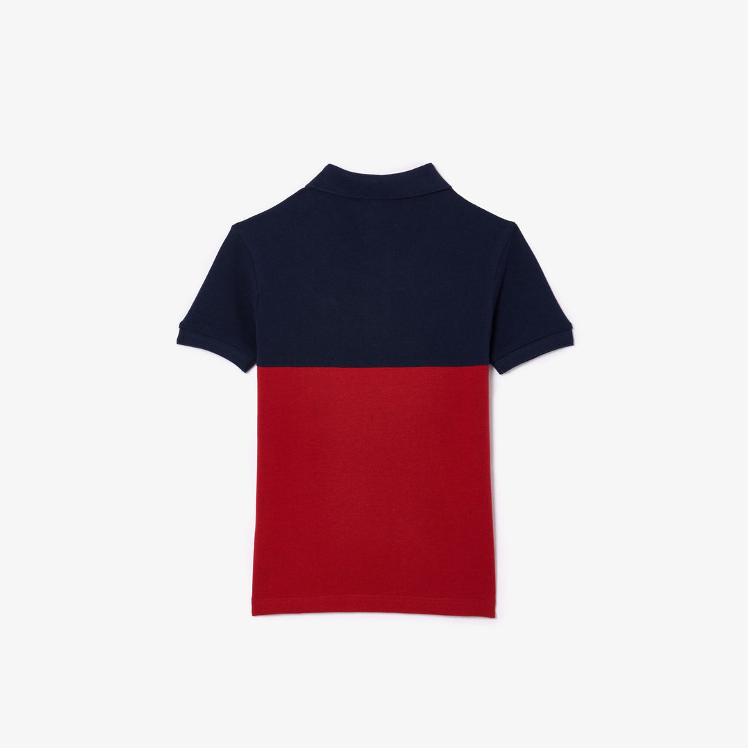 Kids’ Lacoste Organic Cotton Pique Colourblock Polo Shirt - PJ5294