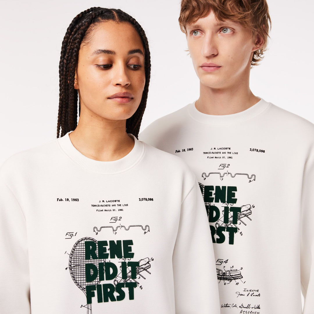 Patent Motif Pique Jogger Sweatshirt - SH0129