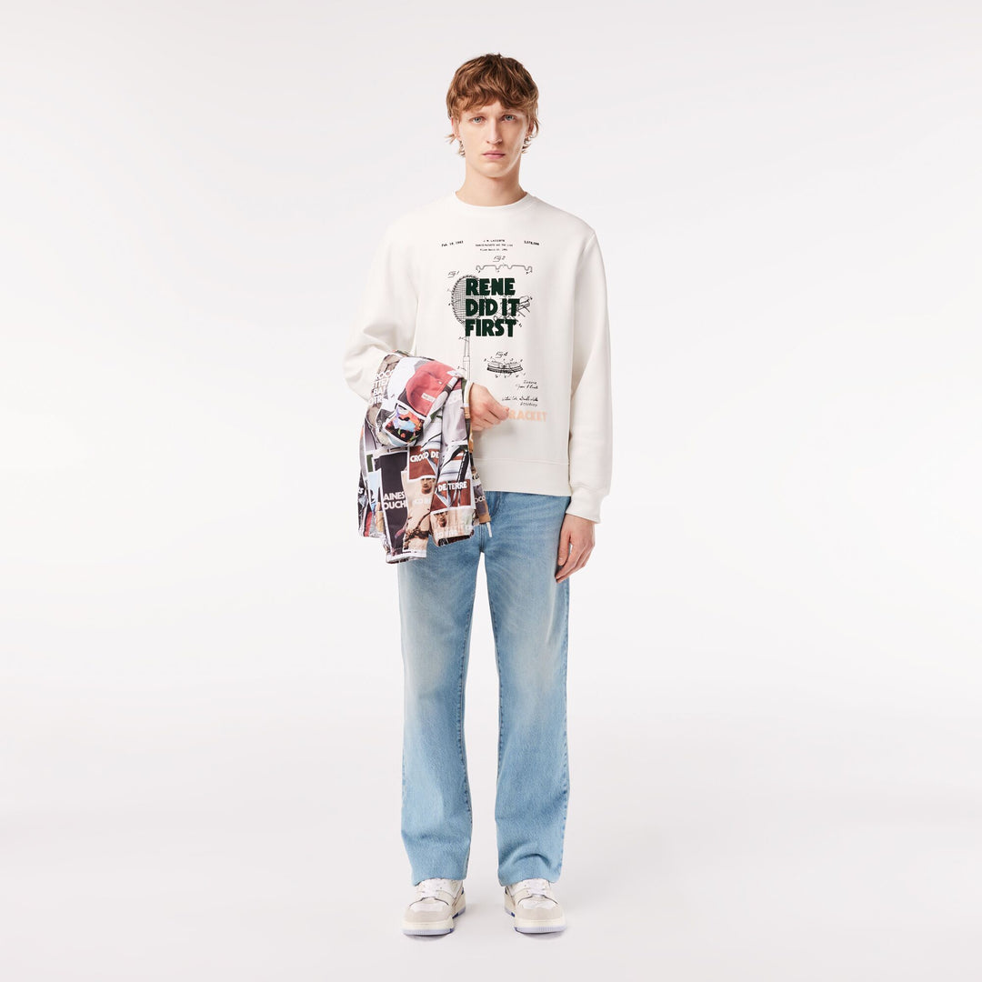 Patent Motif Pique Jogger Sweatshirt - SH0129
