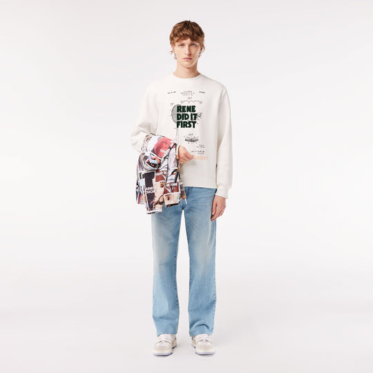 Patent Motif Pique Jogger Sweatshirt - SH0129