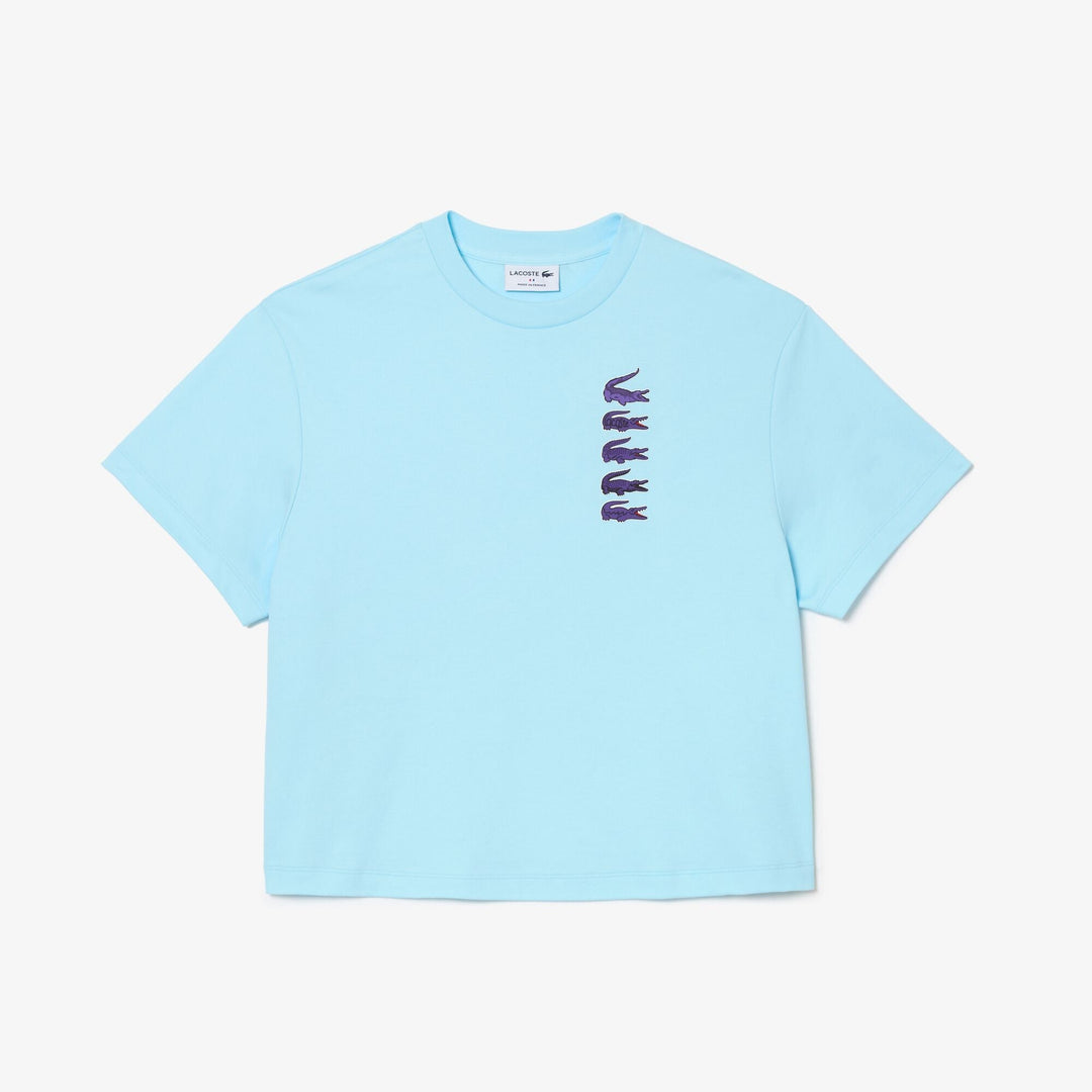 Oversize Iconic Croc Print Cotton T-shirt  - TF1640
