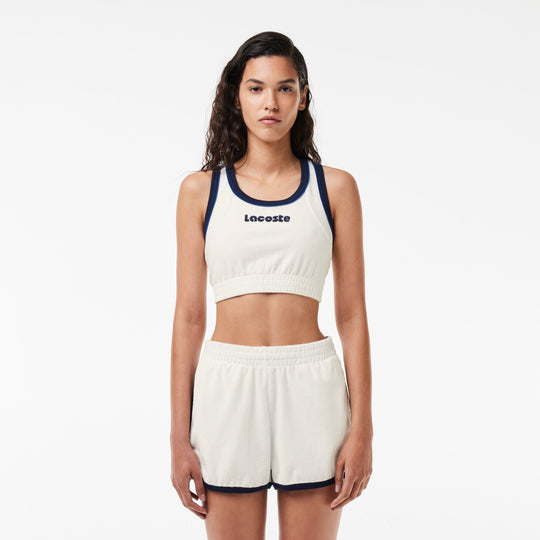 Contrast Embroidered Terry Bralette - TF7393