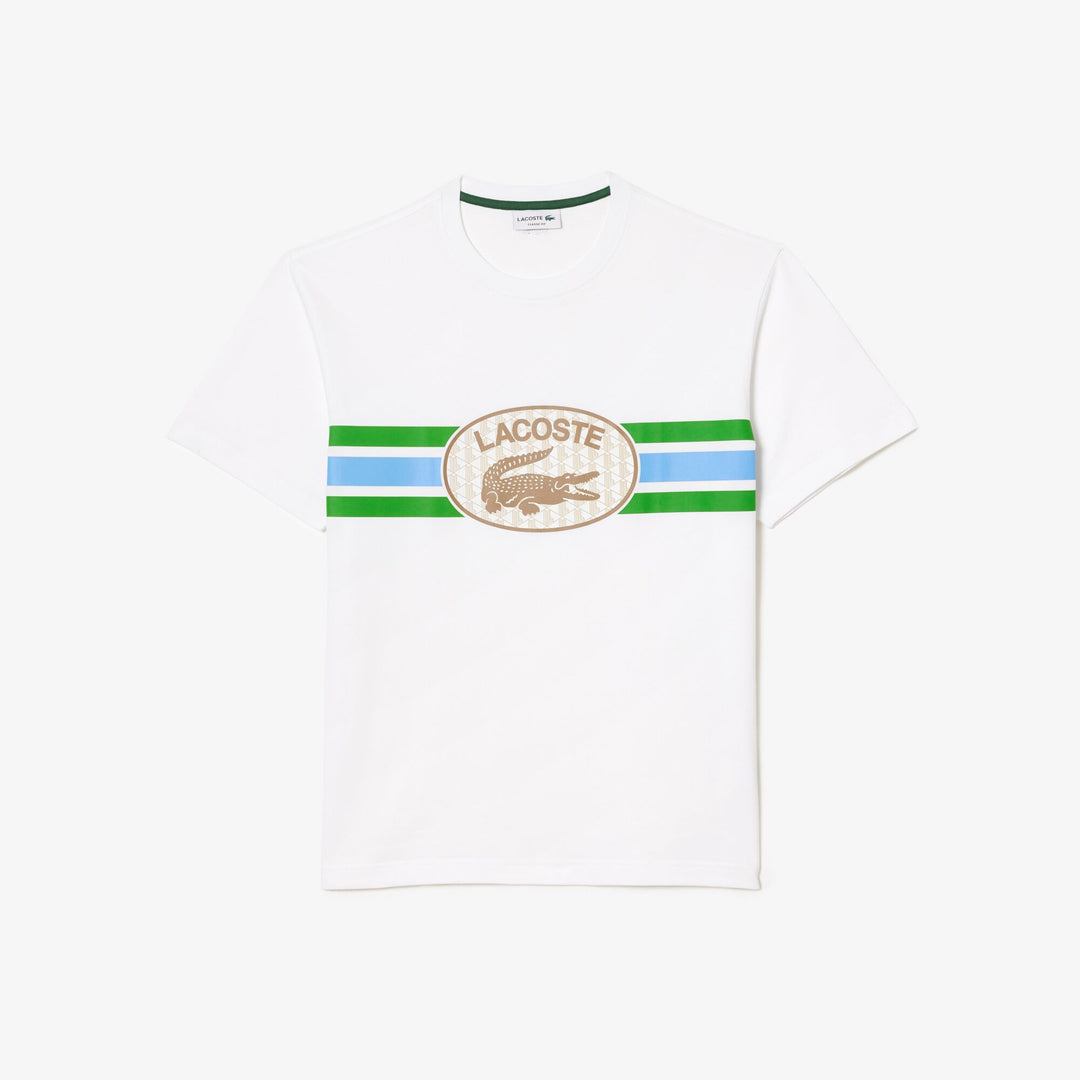 Monogram Print Regular Fit Cotton T-shirt - TH1415