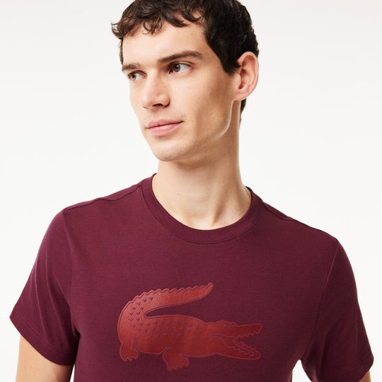 Men's Lacoste SPORT 3D Print Crocodile Breathable Jersey T-shirt - TH2042