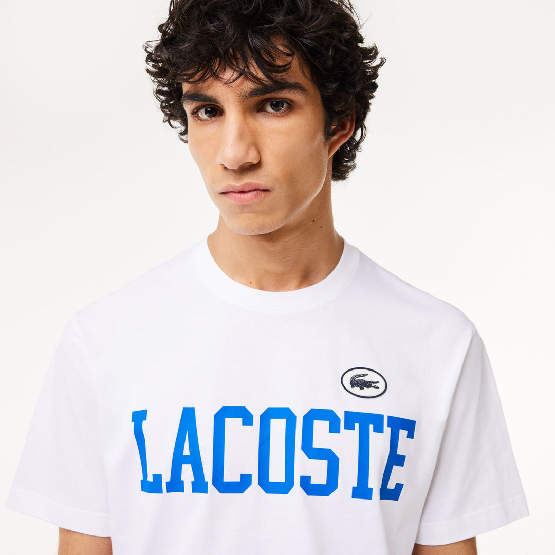 Cotton Contrast Print and Badge T-shirt - TH7411