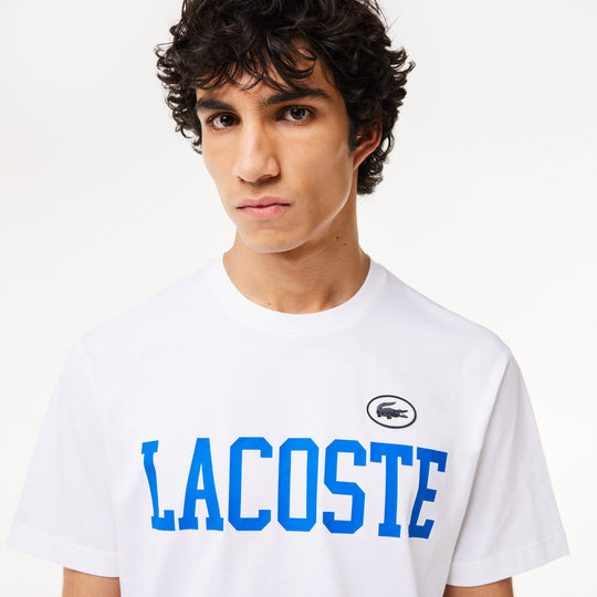 Cotton Contrast Print and Badge T-shirt - TH7411