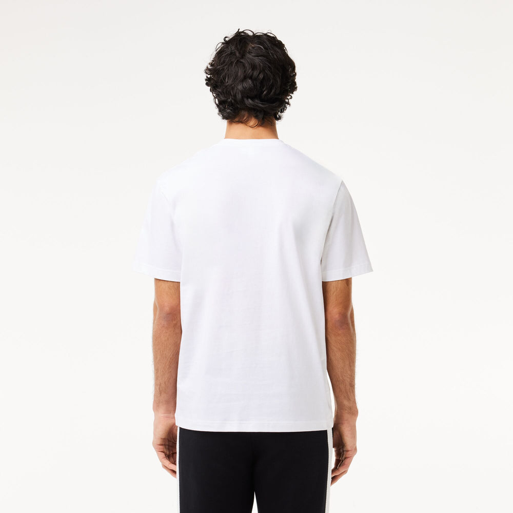 Cotton Contrast Print and Badge T-shirt - TH7411