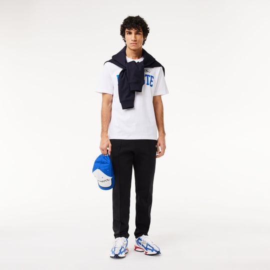 Cotton Contrast Print and Badge T-shirt - TH7411