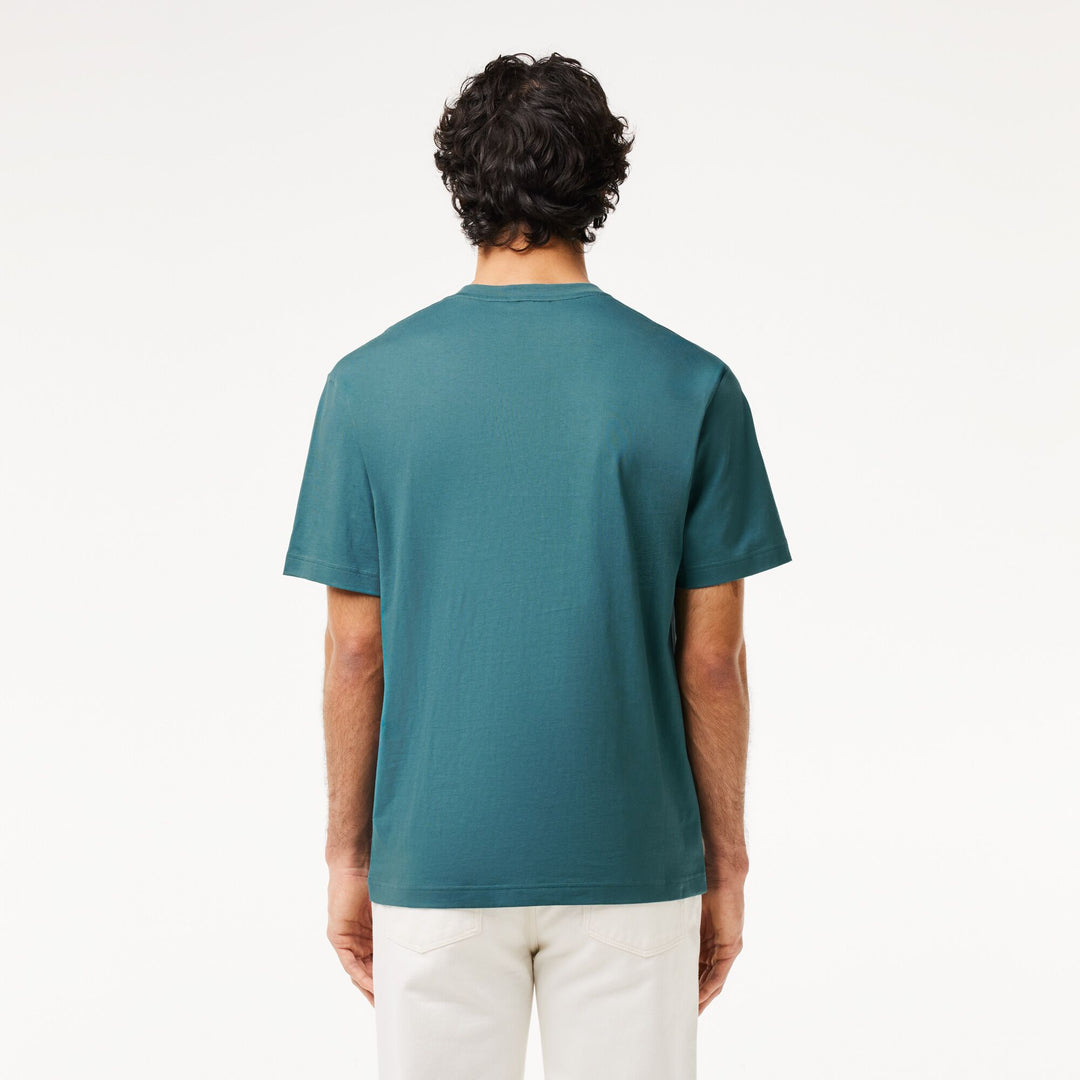 Cotton Contrast Print and Badge T-shirt - TH7411