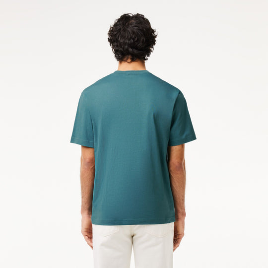 Cotton Contrast Print and Badge T-shirt - TH7411