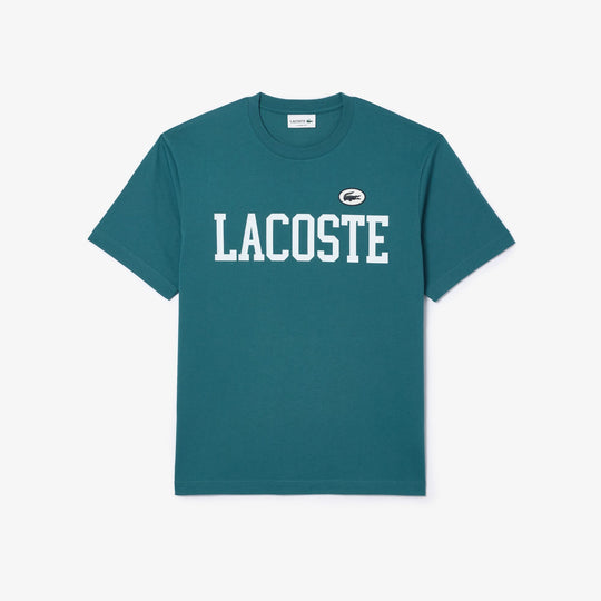 Cotton Contrast Print and Badge T-shirt - TH7411