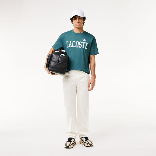 Cotton Contrast Print and Badge T-shirt - TH7411