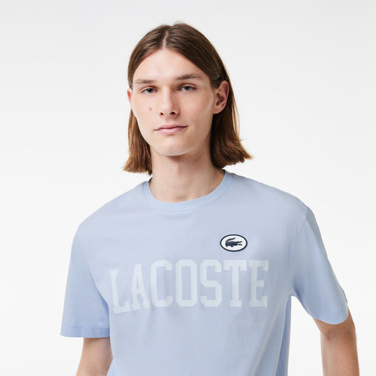 Cotton Contrast Print and Badge T-shirt - TH7411