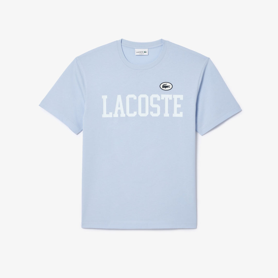 Cotton Contrast Print and Badge T-shirt - TH7411