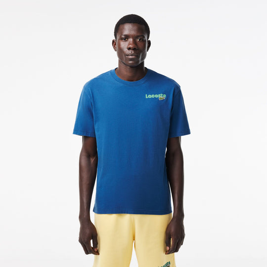 Washed Effect Ombré Lacoste Print T-shirt - TH7544