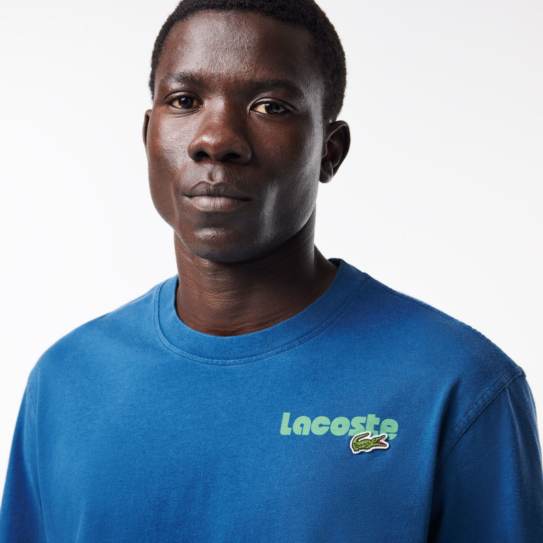 Washed Effect Ombré Lacoste Print T-shirt - TH7544