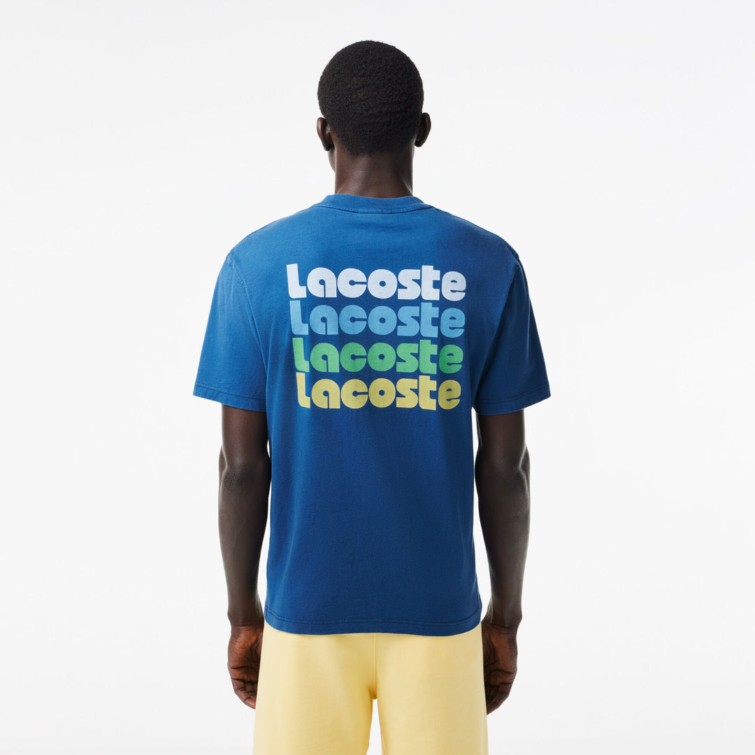 Washed Effect Ombré Lacoste Print T-shirt - TH7544