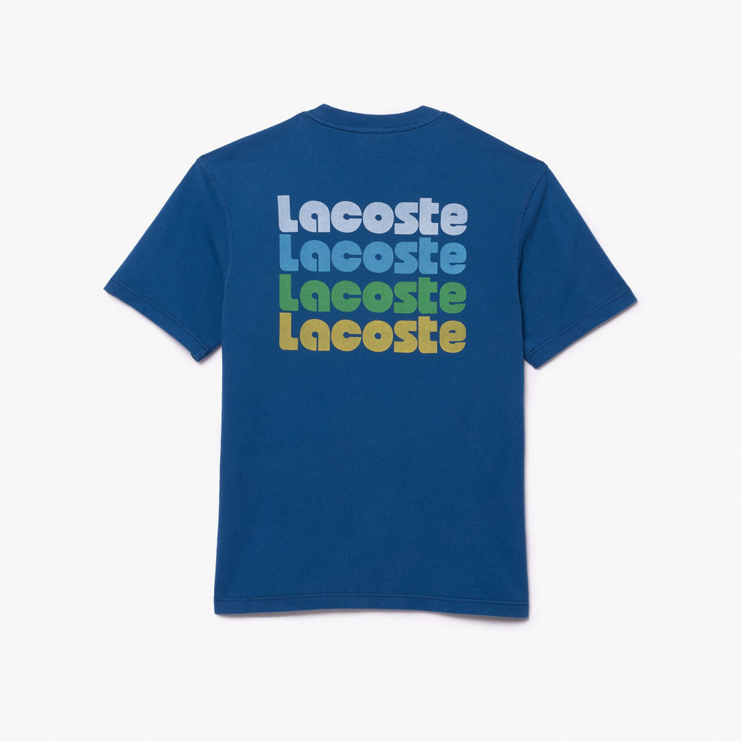Washed Effect Ombré Lacoste Print T-shirt - TH7544
