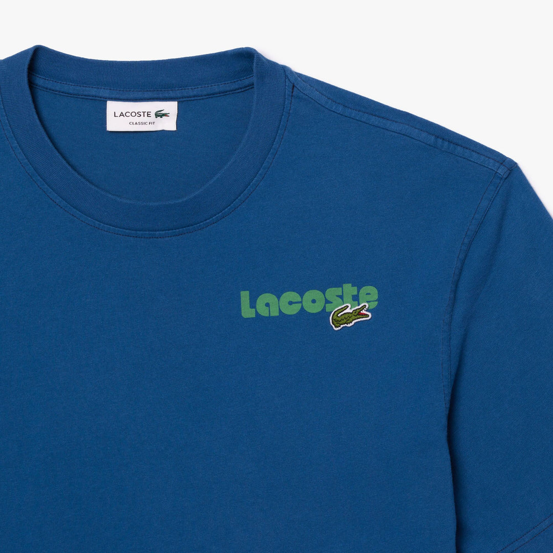 Washed Effect Ombré Lacoste Print T-shirt - TH7544