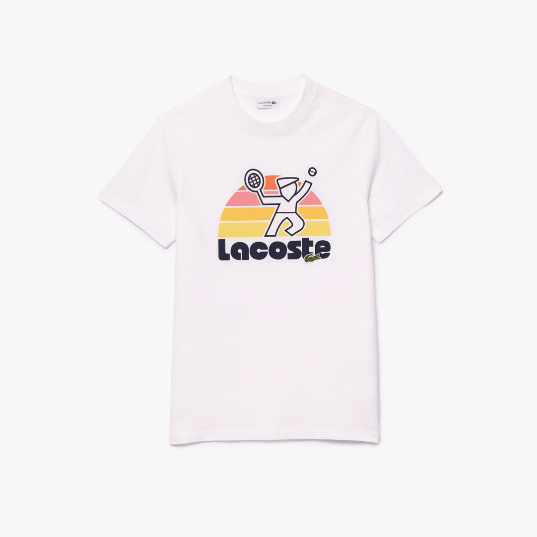 Washed Effect Tennis Print T-shirt  - TH8567