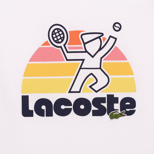 Washed Effect Tennis Print T-shirt  - TH8567