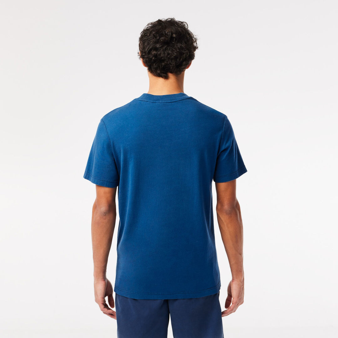 Washed Effect Tennis Print T-shirt  - TH8567