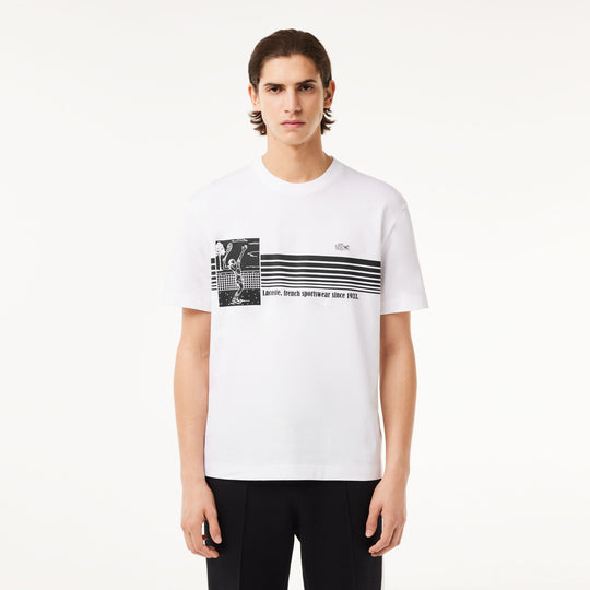 French Made Tennis Print Heavy T-shirt - TH9426 - MYHOLDAL LEBANON