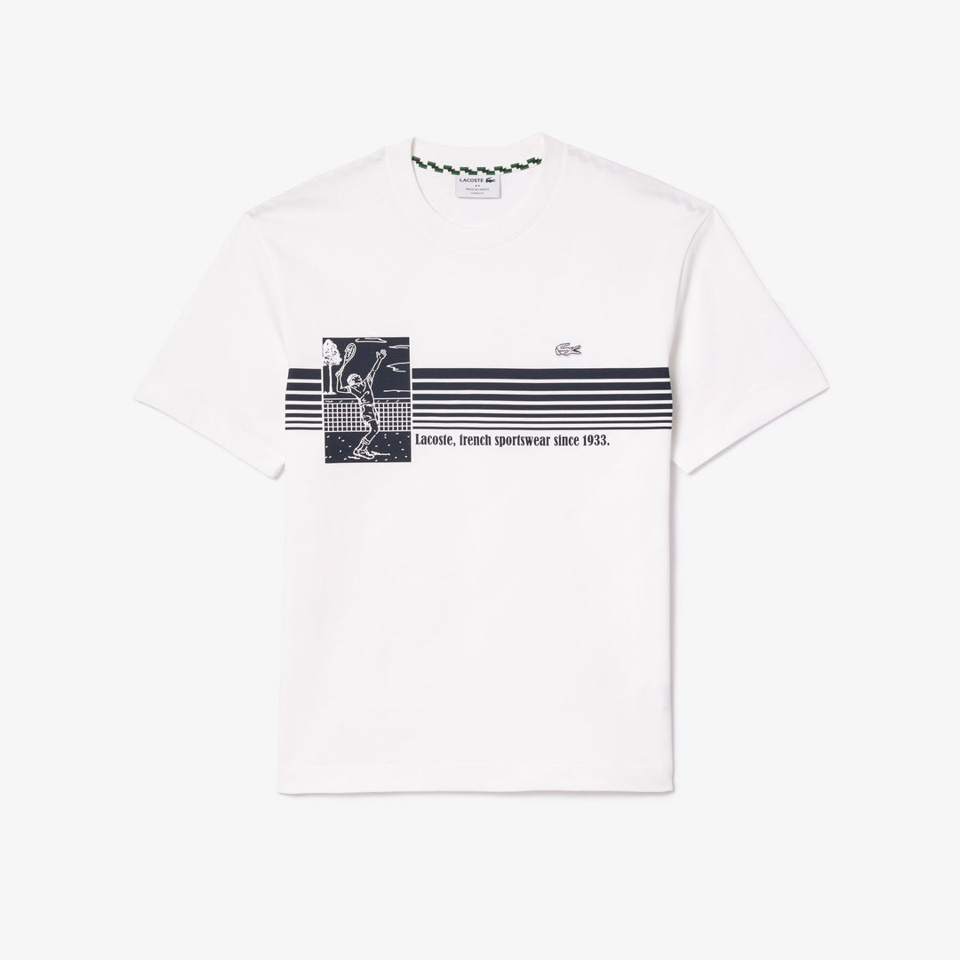 French Made Tennis Print Heavy T-shirt - TH9426 - MYHOLDAL LEBANON