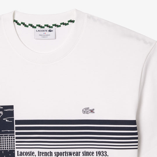 French Made Tennis Print Heavy T-shirt - TH9426 - MYHOLDAL LEBANON
