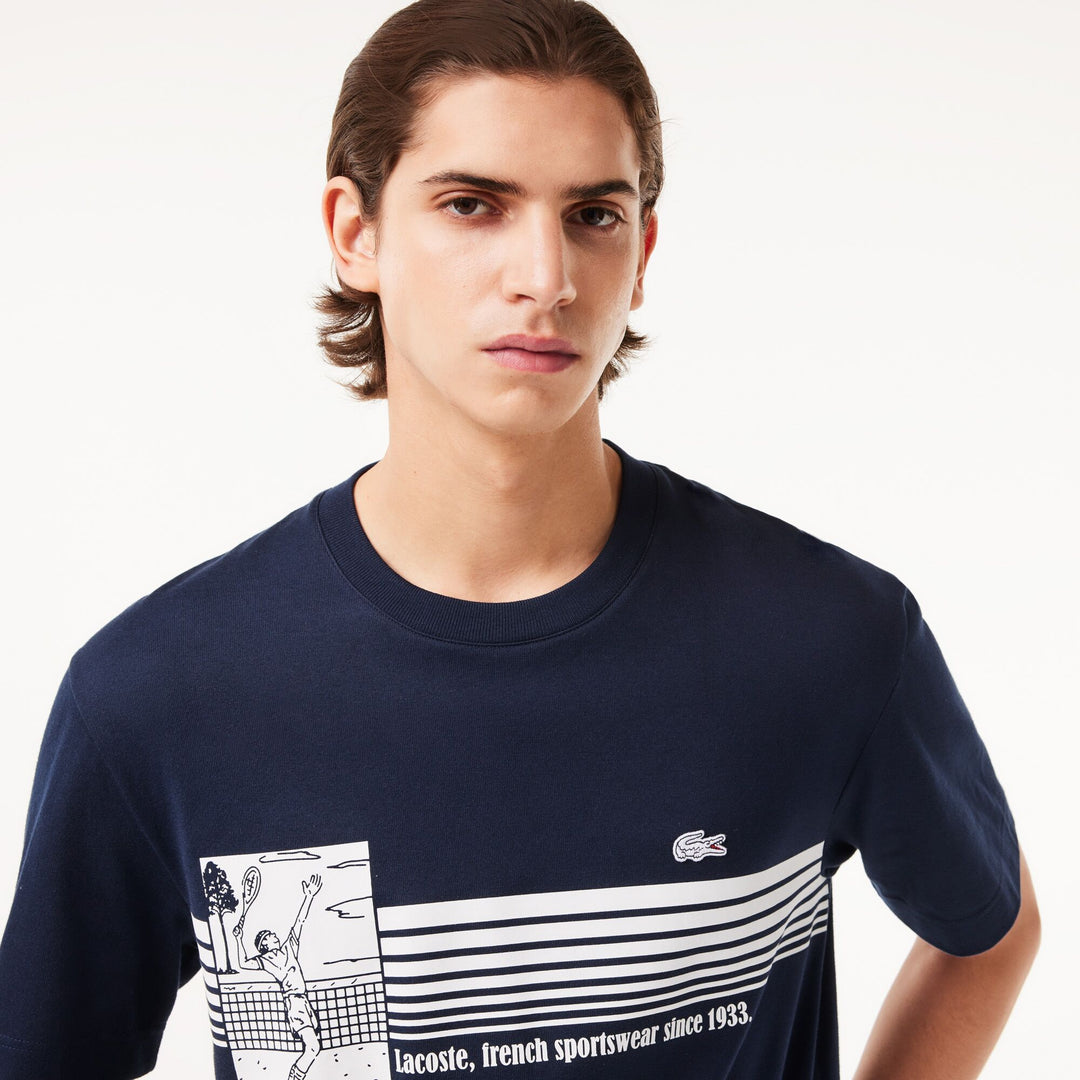 French Made Tennis Print Heavy T-shirt - TH9426 - MYHOLDAL LEBANON