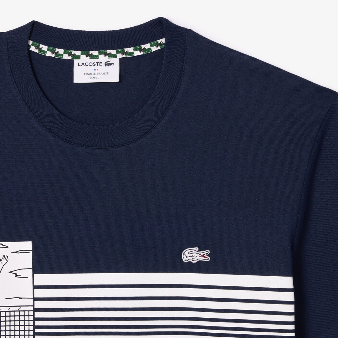 French Made Tennis Print Heavy T-shirt - TH9426 - MYHOLDAL LEBANON