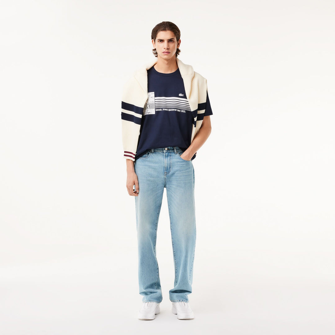 French Made Tennis Print Heavy T-shirt - TH9426 - MYHOLDAL LEBANON