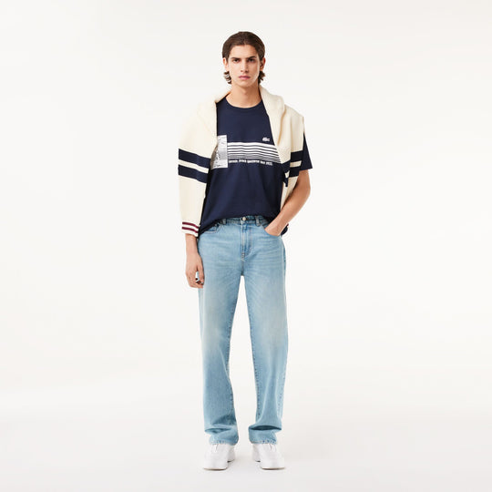 French Made Tennis Print Heavy T-shirt - TH9426 - MYHOLDAL LEBANON