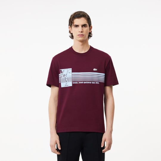 French Made Tennis Print Heavy T-shirt - TH9426 - MYHOLDAL LEBANON