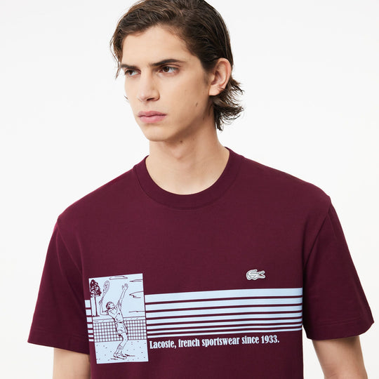 French Made Tennis Print Heavy T-shirt - TH9426 - MYHOLDAL LEBANON